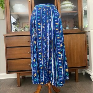 Vintage 90’s Pendleton Nautical Theme Pleated Midi Skirt
